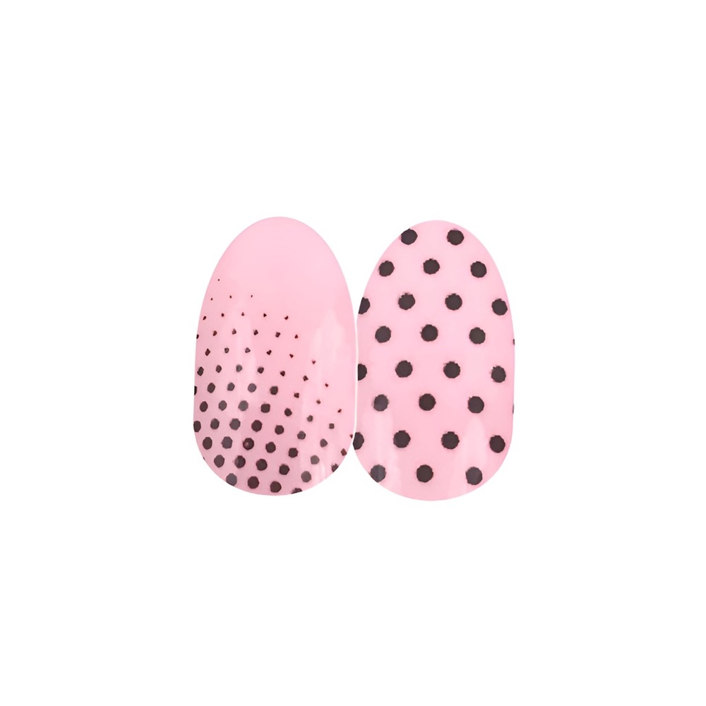 Color Street PETITE SAVE ME A SPOT Pink & Black Polka Dot Nail Strips Set